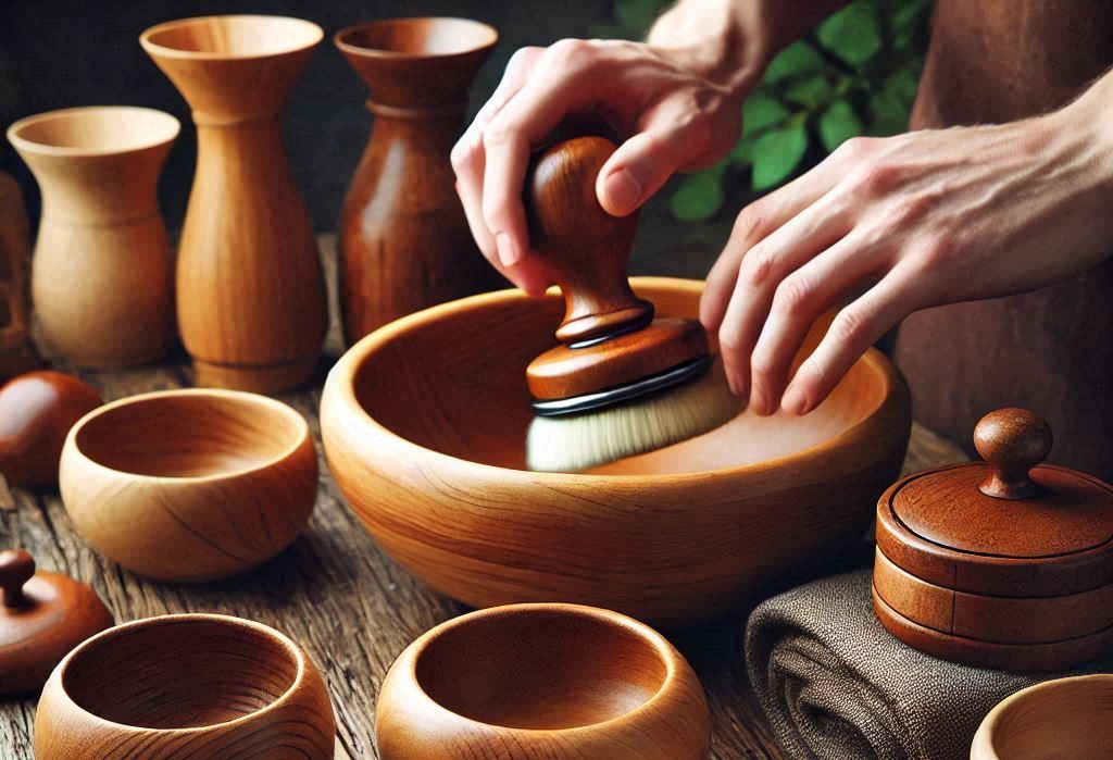 چگونه ظروف چوبی را براق کنیم؟