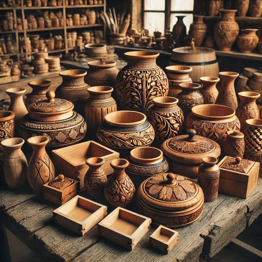 خرید ظروف چوبی دست ساز