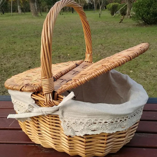 خرید سبد پیک نیک حصیری